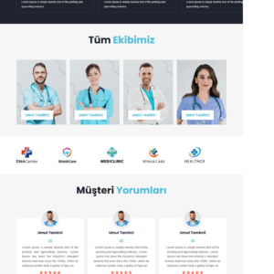 klinik sitesi scripti, PHP klinik, hastane web sitesi, doktor tanıtımı, tıbbi hizmetler, online randevu, sağlık sitesi, yönetim panelli, mobil uyumlu, blog, galeri, referanslar, hasta yorumları