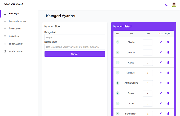 QR menü, dijital menü, temassız menü, restoran menüsü, kafe menüsü, Ticisoft, online menü, menü yönetim sistemi, QR kod menü, akıllı menü, menü kişiselleştirme, restoran teknolojileri, yeme-içme sektörü, modern menü, hijyenik menü, mobil menü, kategori yönetimi.
